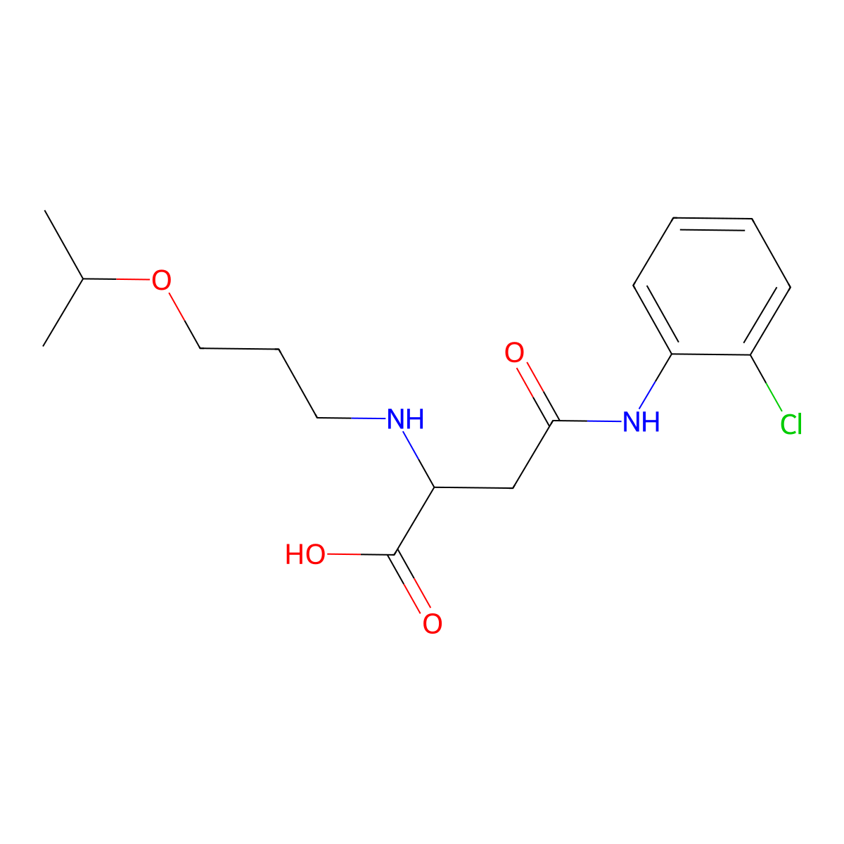 4-((2-Chlorophenyl)amino)-2-((3-isopropoxypropyl)amino)-4-oxobutanoic acid molecular structure, CAS 1047678-54-5