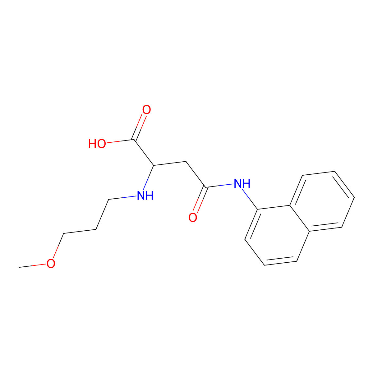 2-((3-Methoxypropyl)amino)-4-(naphthalen-1-ylamino)-4-oxobutanoic acid molecular structure, CAS 1047678-60-3