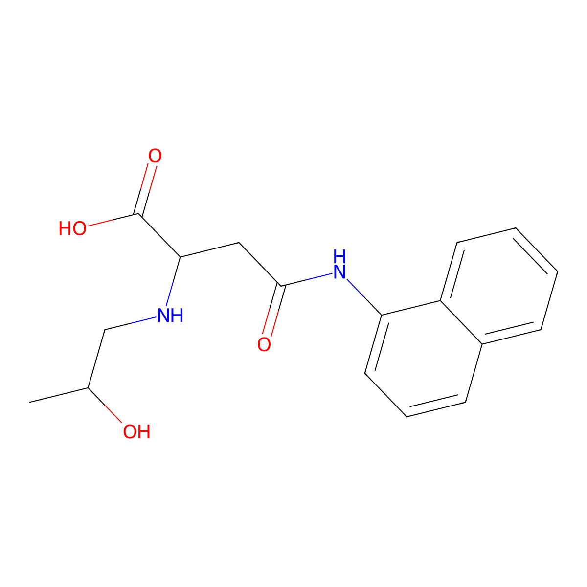 2-((2-Hydroxypropyl)amino)-4-(naphthalen-1-ylamino)-4-oxobutanoic acid molecular structure, CAS 1047679-11-7
