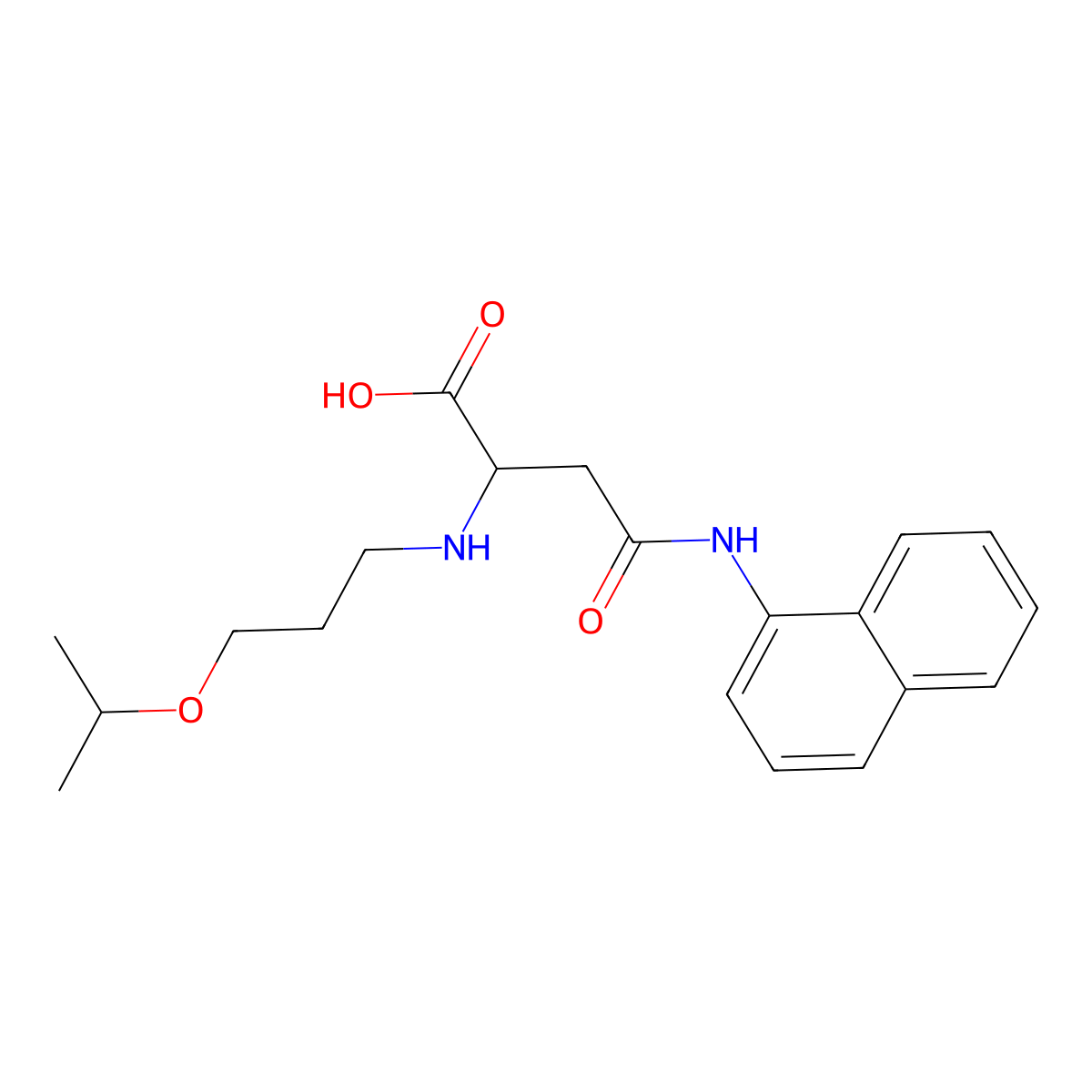 2-((3-Isopropoxypropyl)amino)-4-(naphthalen-1-ylamino)-4-oxobutanoic acid molecular structure, CAS 1047679-18-4