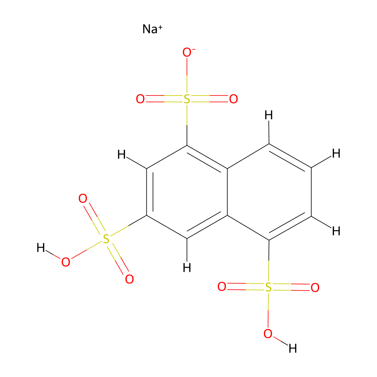 Naphthalene-1,3,5-trisulfonic acid, sodium salt(1:1) molecular structure, CAS 104768-26-5