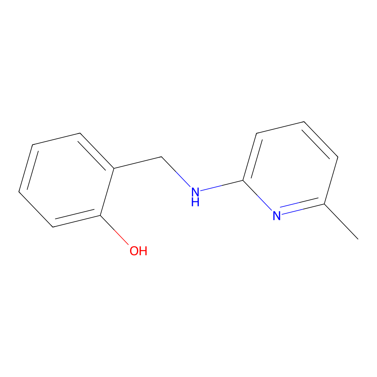 2-(((6-Methylpyridin-2-yl)amino)methyl)phenol molecular structure, CAS 104768-37-8
