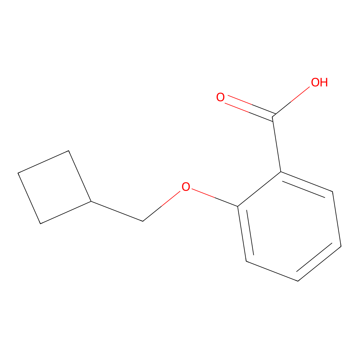 2-(Cyclobutylmethoxy)benzoic acid molecular structure, CAS 1047680-59-0