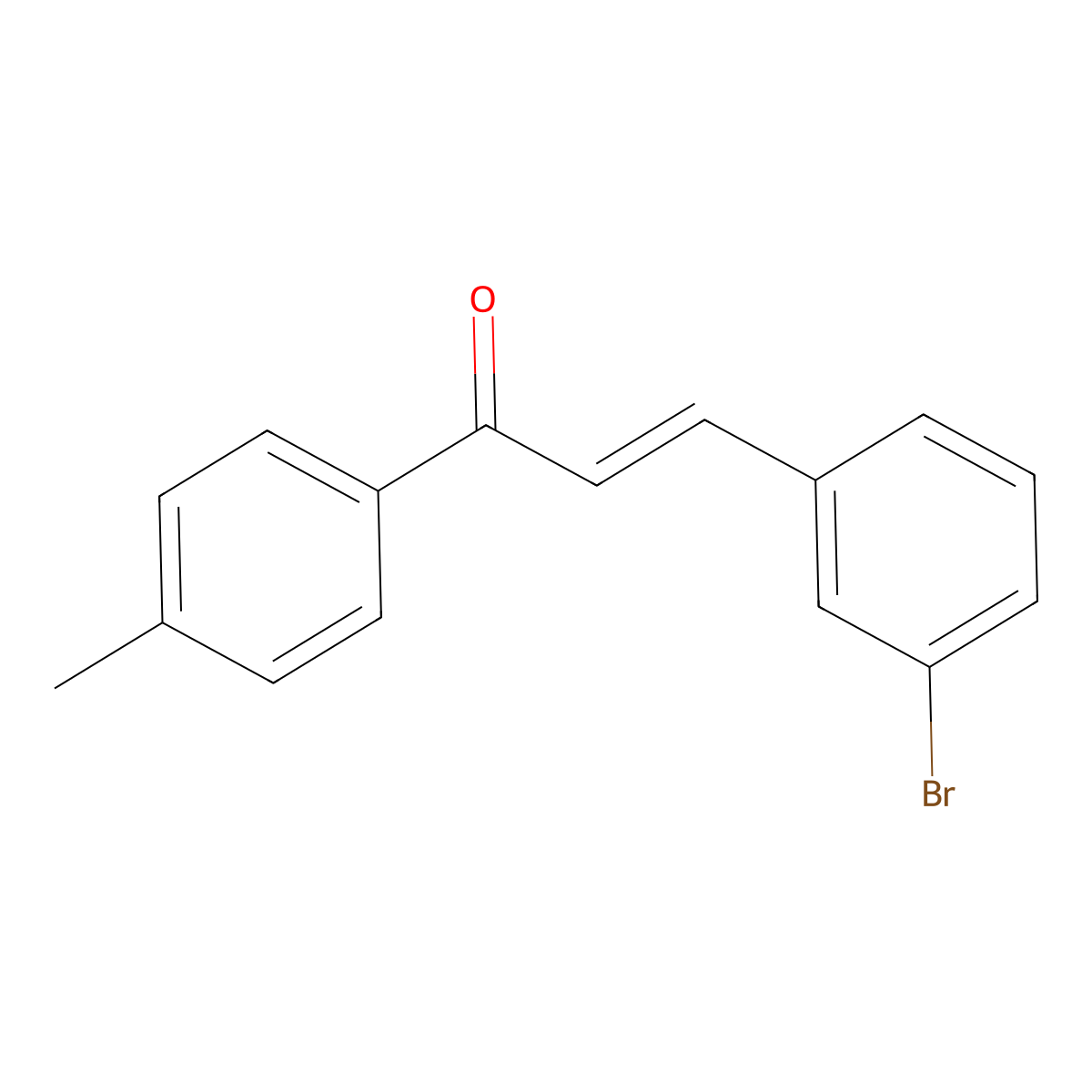 (2E)-3-(3-Bromophenyl)-1-(4-methylphenyl)prop-2-en-1-one molecular structure, CAS 1047680-88-5