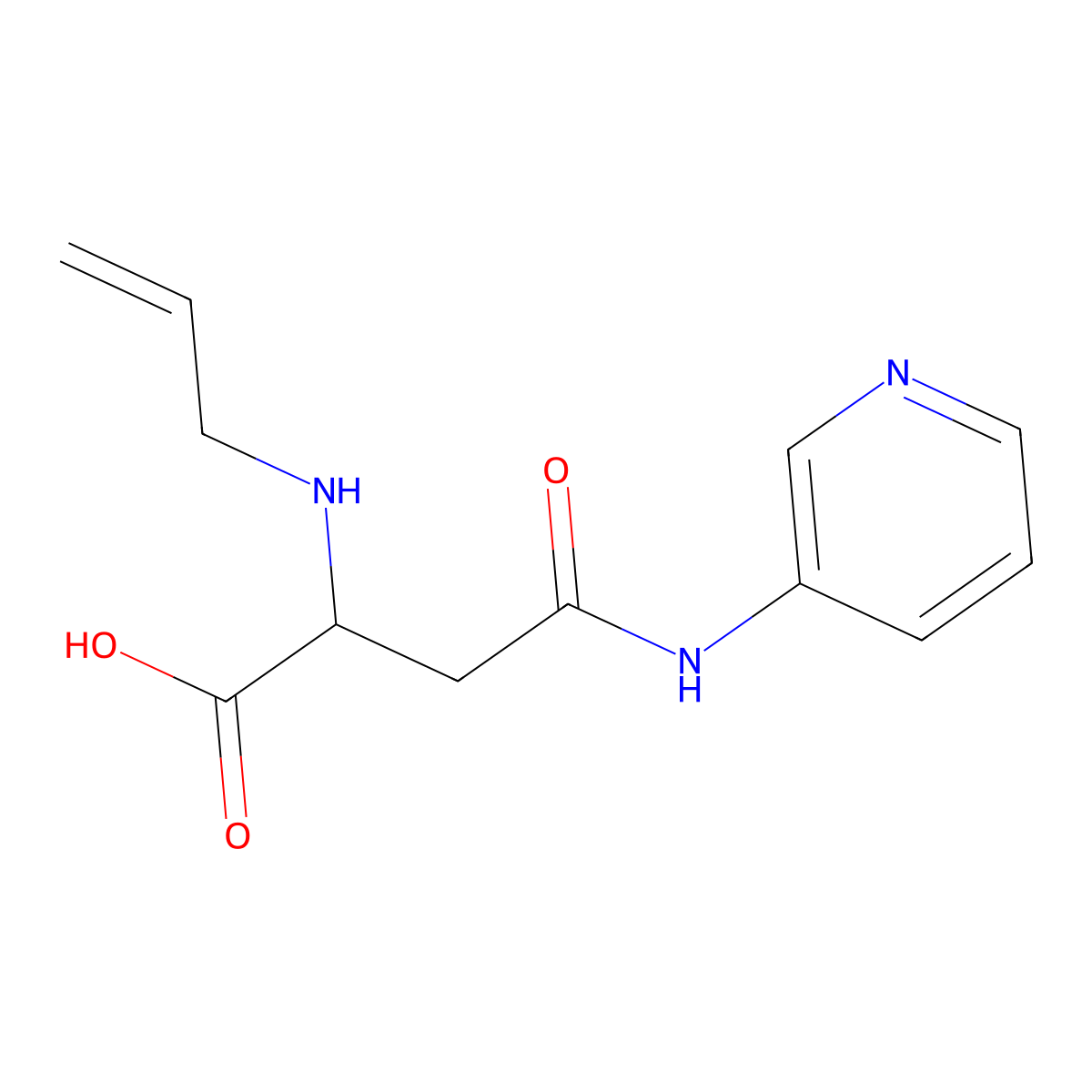 2-(Allylamino)-4-oxo-4-(pyridin-3-ylamino)butanoic acid molecular structure, CAS 1047680-96-5