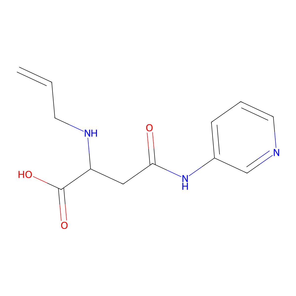 2-(Allylamino)-4-oxo-4-(pyridin-3-ylamino)butanoic acid molecular structure, CAS 1047680-96-5
