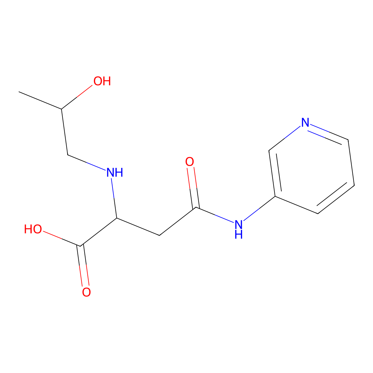 2-((2-Hydroxypropyl)amino)-4-oxo-4-(pyridin-3-ylamino)butanoic acid molecular structure, CAS 1047681-03-7