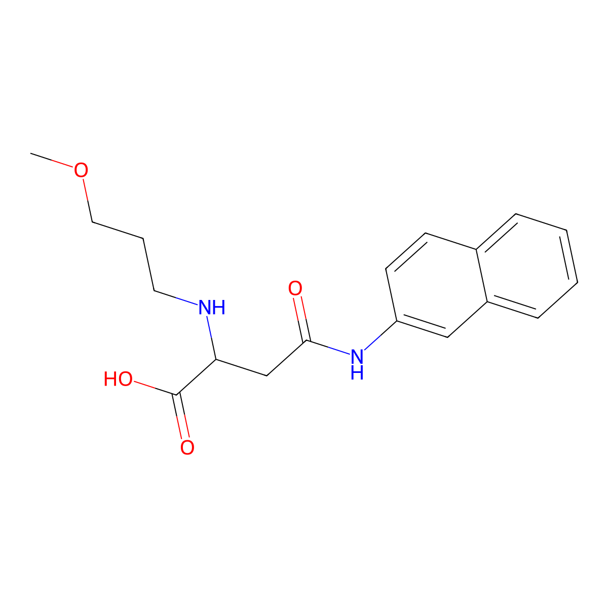 2-((3-Methoxypropyl)amino)-4-(naphthalen-2-ylamino)-4-oxobutanoic acid molecular structure, CAS 1047681-52-6