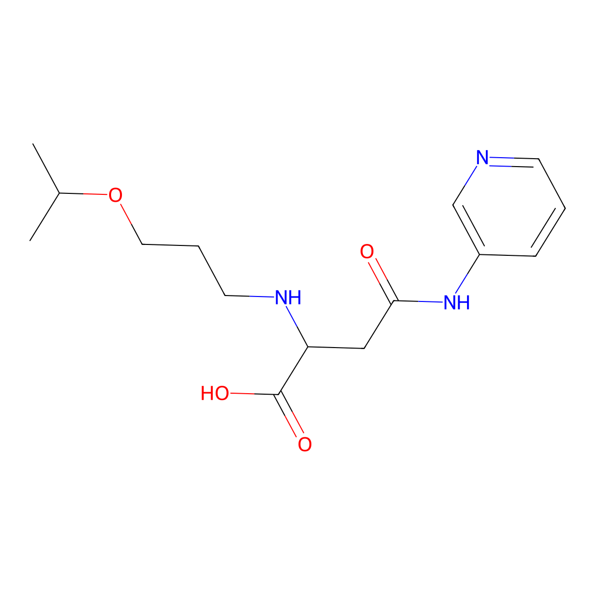 2-((3-Isopropoxypropyl)amino)-4-oxo-4-(pyridin-3-ylamino)butanoic acid molecular structure, CAS 1047683-12-4