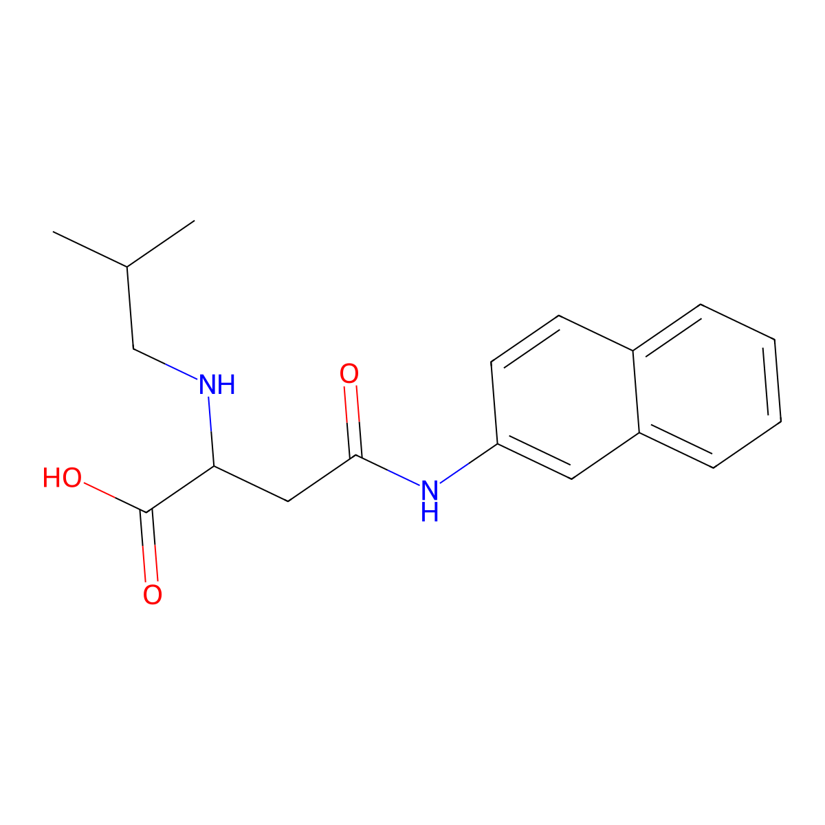 2-(Isobutylamino)-4-(naphthalen-2-ylamino)-4-oxobutanoic acid molecular structure, CAS 1047683-19-1