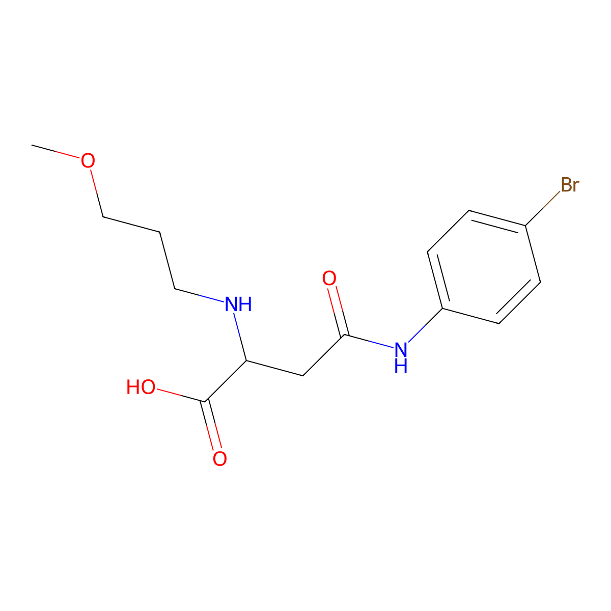4-((4-Bromophenyl)amino)-2-((3-methoxypropyl)amino)-4-oxobutanoic acid molecular structure, CAS 1047683-24-8
