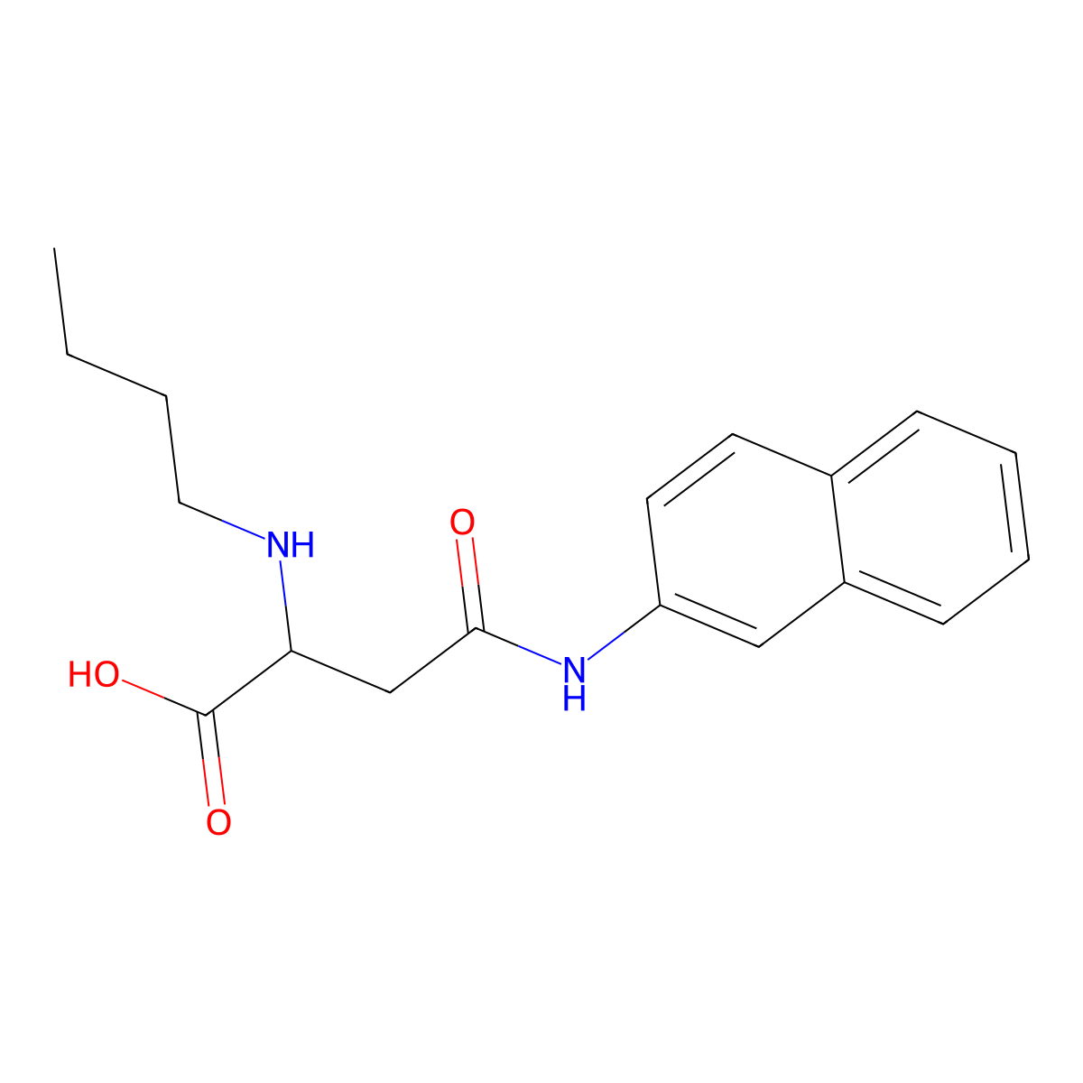 2-(Butylamino)-4-(naphthalen-2-ylamino)-4-oxobutanoic acid molecular structure, CAS 1047683-62-4