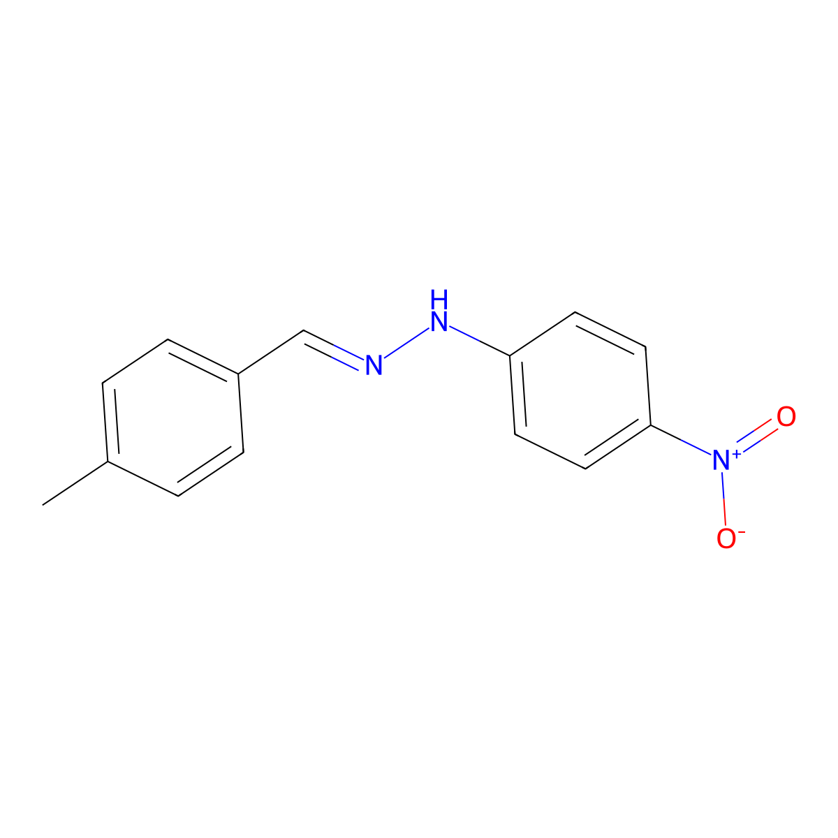 N-[(4-methylphenyl)methylideneamino]-4-nitroaniline molecular structure, CAS 10477-83-5