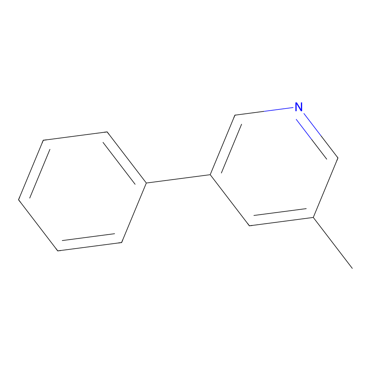 3-Methyl-5-phenylpyridine molecular structure, CAS 10477-94-8
