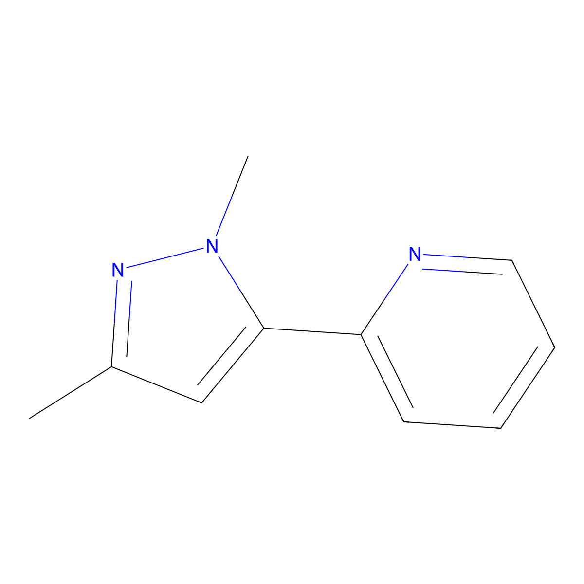 2-(1,3-Dimethyl-1H-pyrazol-5-yl)pyridine molecular structure, CAS 104771-49-5