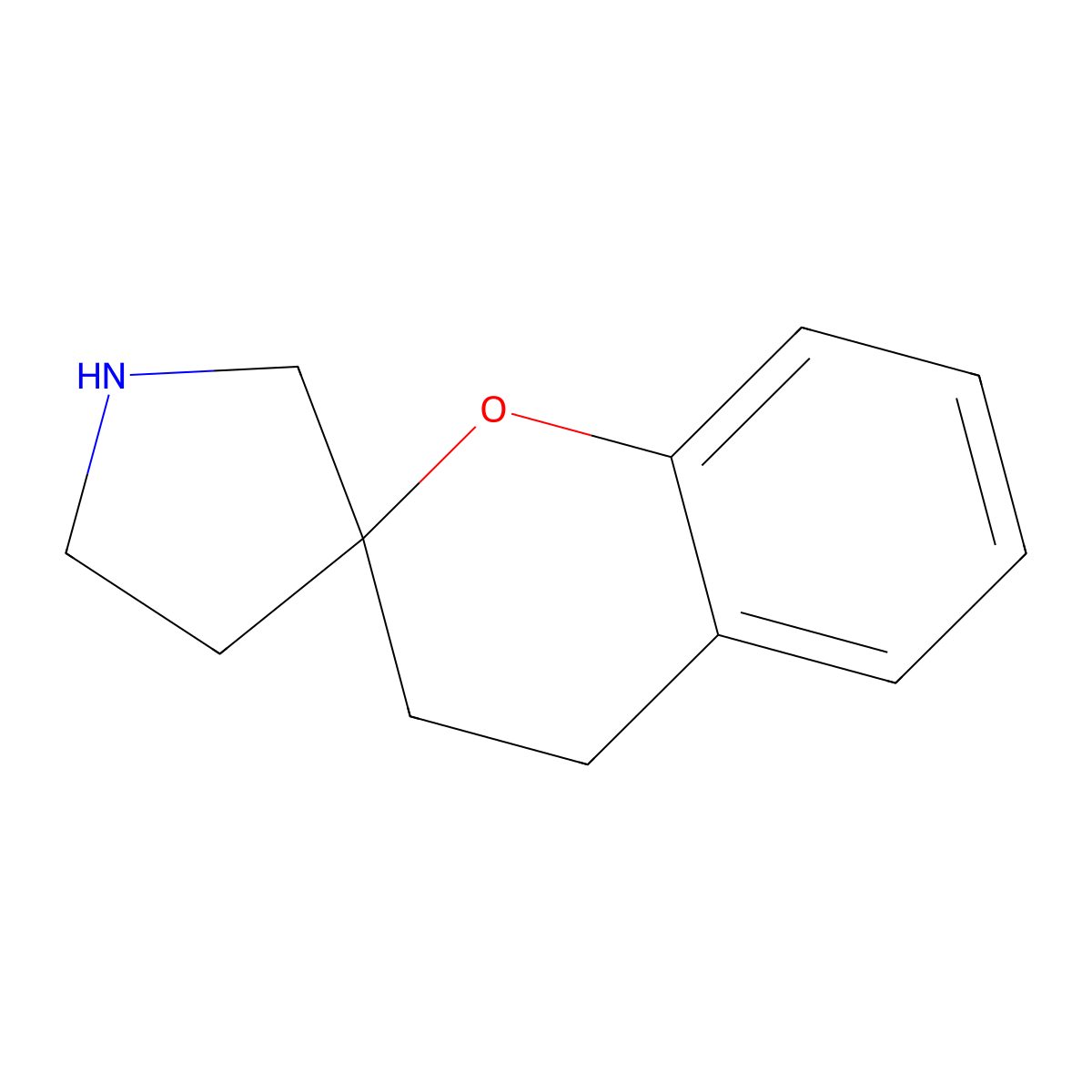 3,4-Dihydrospiro[1-benzopyran-2,3'-pyrrolidine] molecular structure, CAS 1047721-75-4
