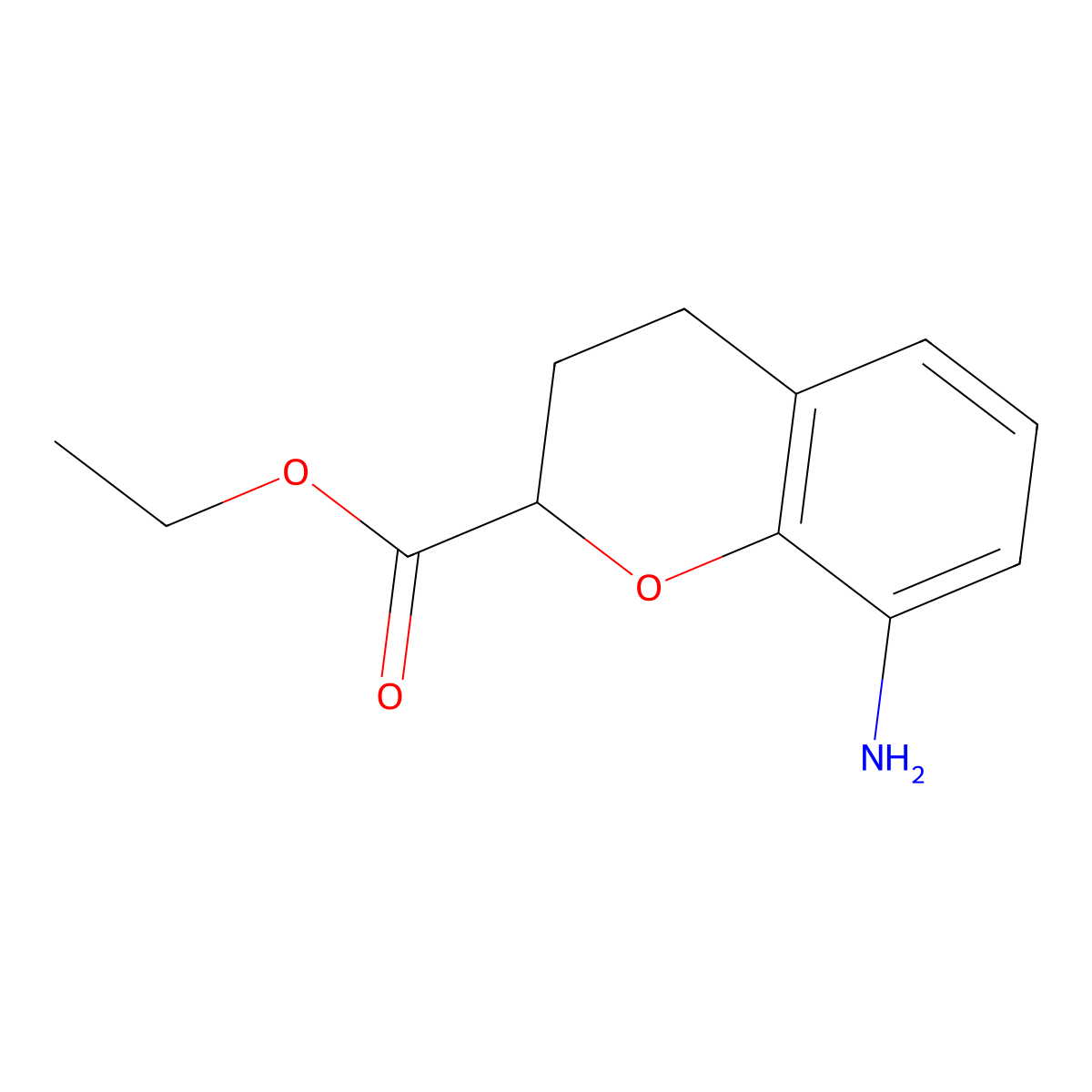 Ethyl 8-aminochromane-2-carboxylate molecular structure, CAS 1047721-79-8