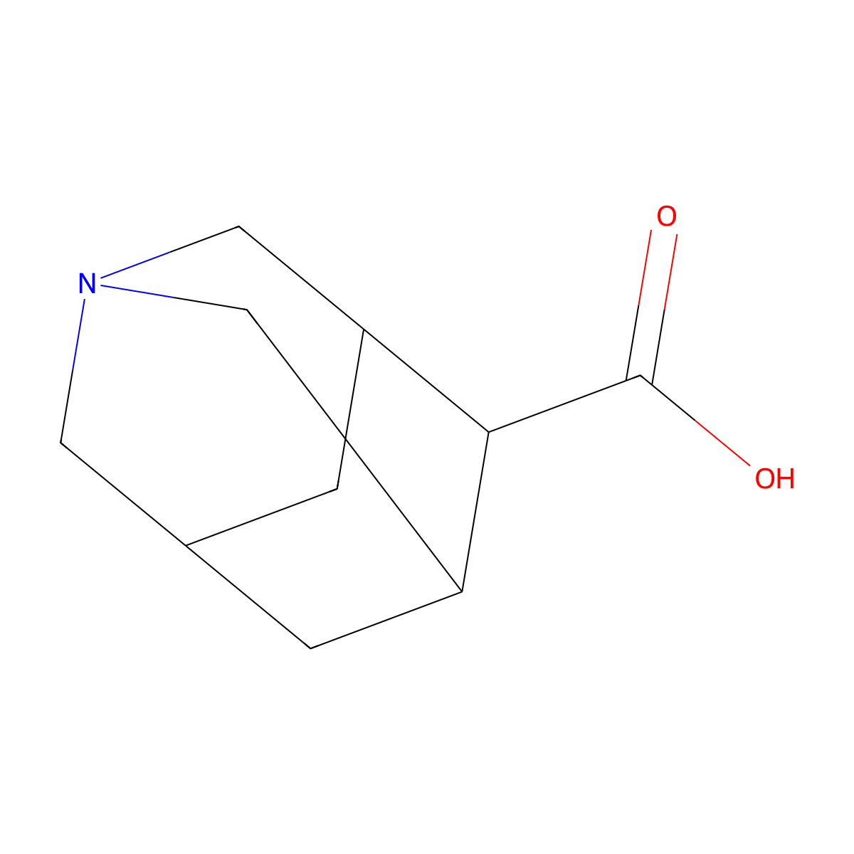 1-Azatricyclo[3.3.1.1,3,7]decane-4-carboxylic acid molecular structure, CAS 1047723-55-6