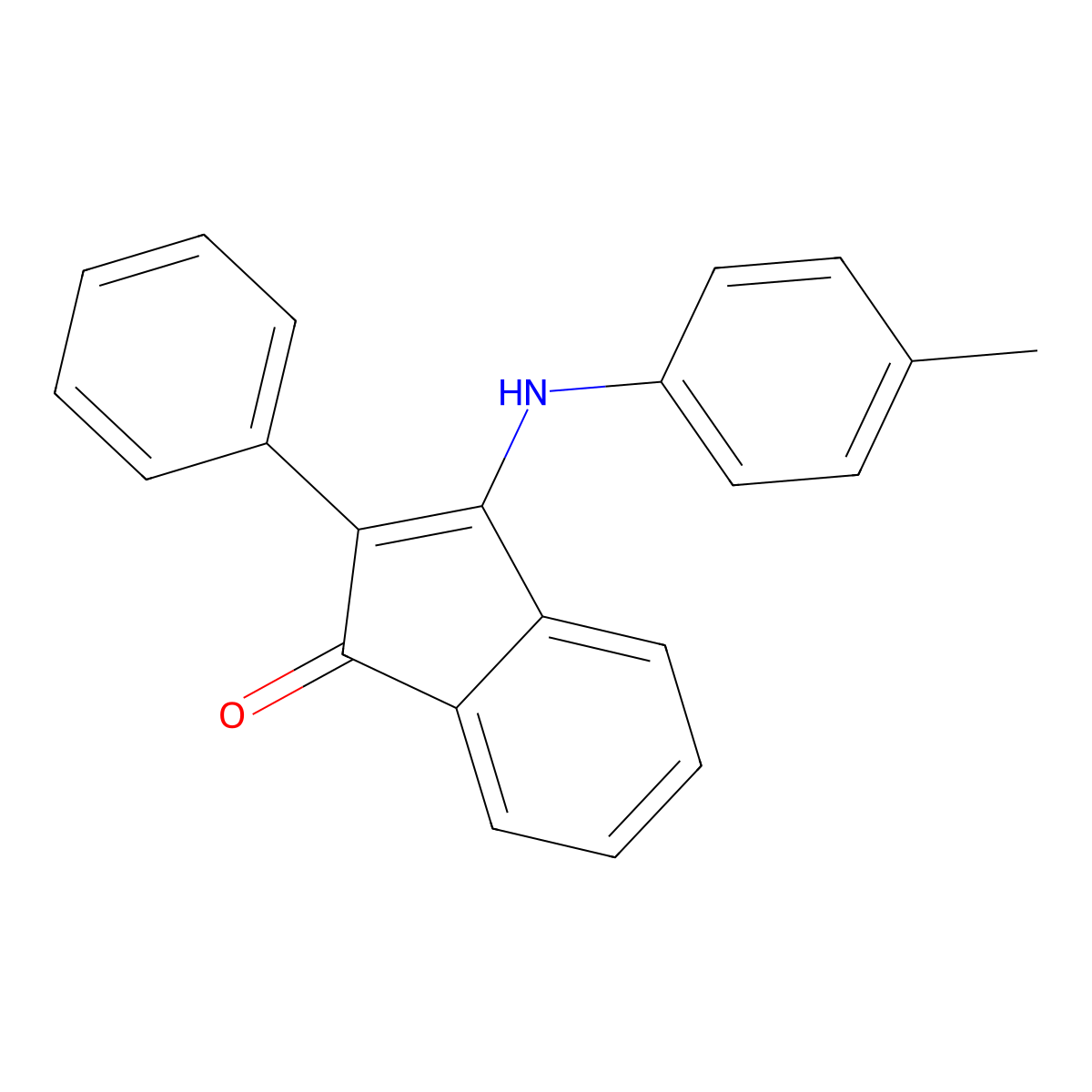 2-phenyl-3-(4-toluidino)-1H-inden-1-one molecular structure, CAS 1047724-32-2