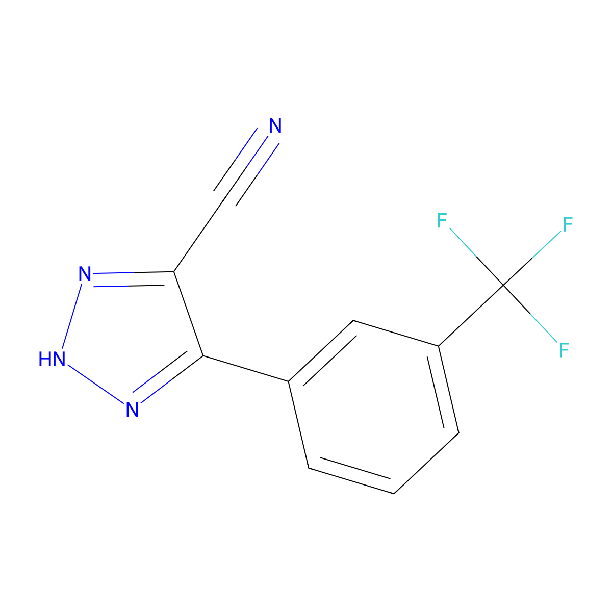 4-[3-(trifluoromethyl)phenyl]-1H-1,2,3-triazole-5-carbonitrile molecular structure, CAS 1047724-33-3