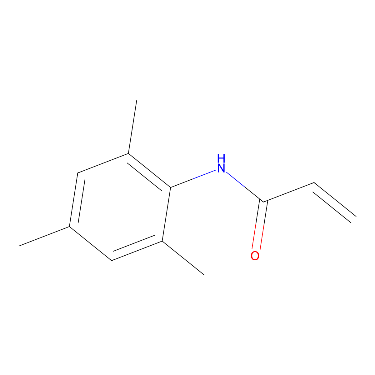 N-(2,4,6-trimethylphenyl)prop-2-enamide molecular structure, CAS 104774-84-7