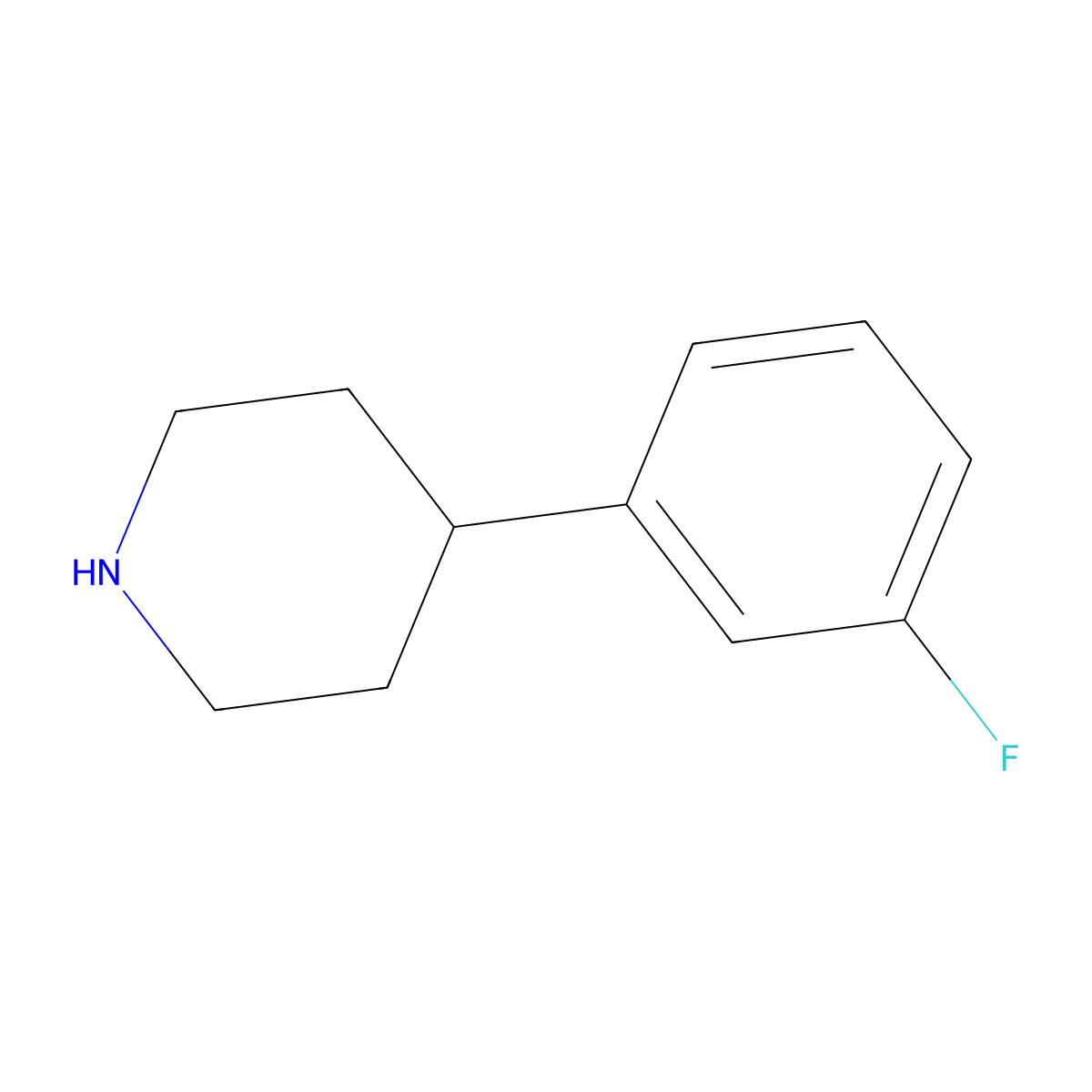 4-(3-Fluorophenyl)piperidine molecular structure, CAS 104774-88-1