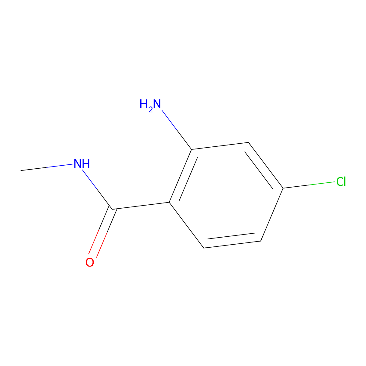 2-Amino-4-chloro-N-methylbenzamide molecular structure, CAS 104775-66-8