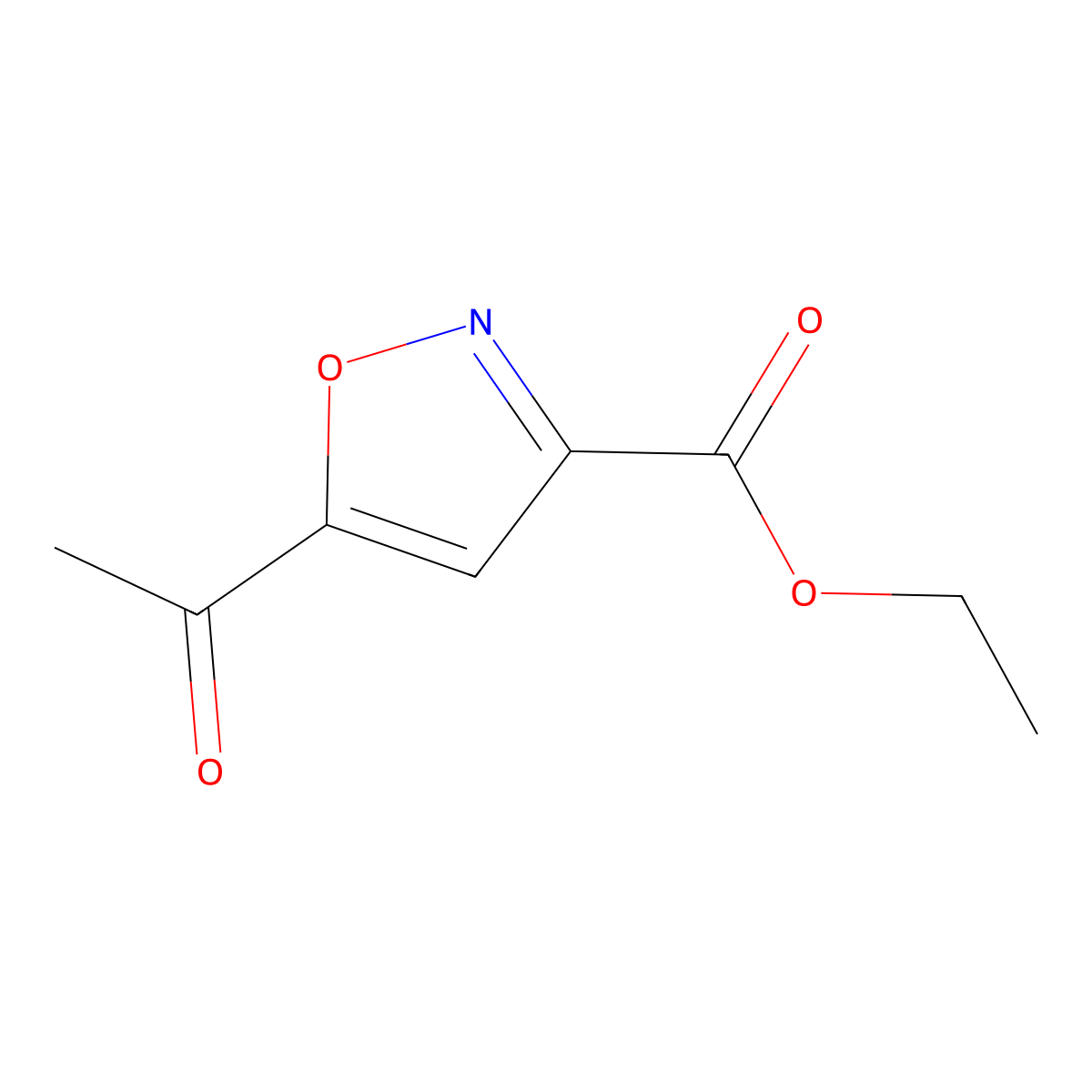 5-Acetyl-isoxazole-3-carboxylic acid ethyl ester molecular structure, CAS 104776-70-7