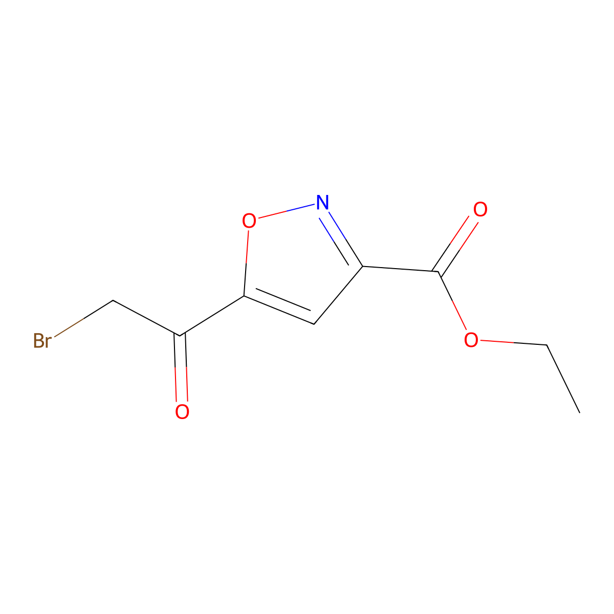 Ethyl 5-(2-bromoacetyl)isoxazole-3-carboxylate molecular structure, CAS 104776-74-1