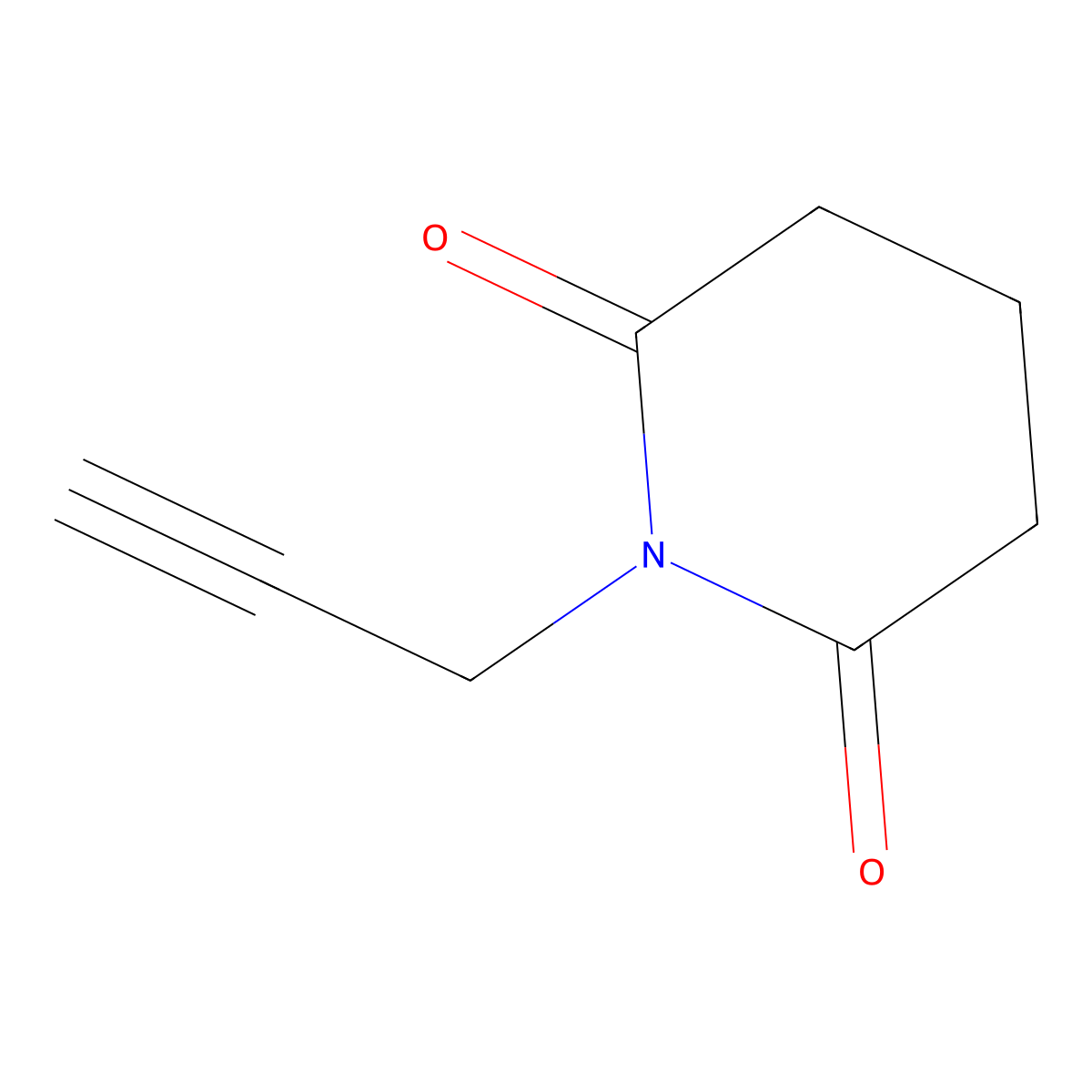1-(Prop-2-yn-1-yl)piperidine-2,6-dione molecular structure, CAS 10478-37-2