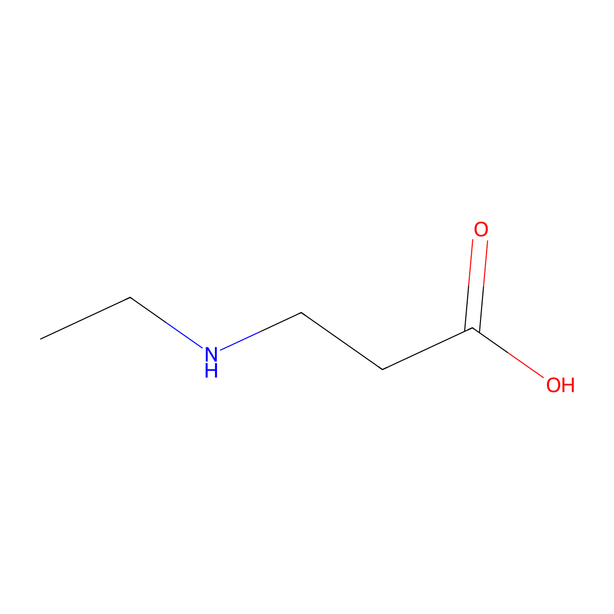 3-(Ethylamino)propanoic acid molecular structure, CAS 10478-41-8