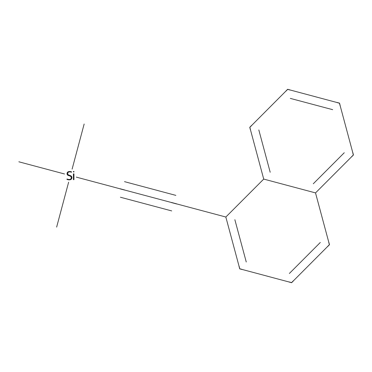 1-(1-Naphthyl)-2-(trimethylsilyl)acetylene molecular structure, CAS 104784-51-2