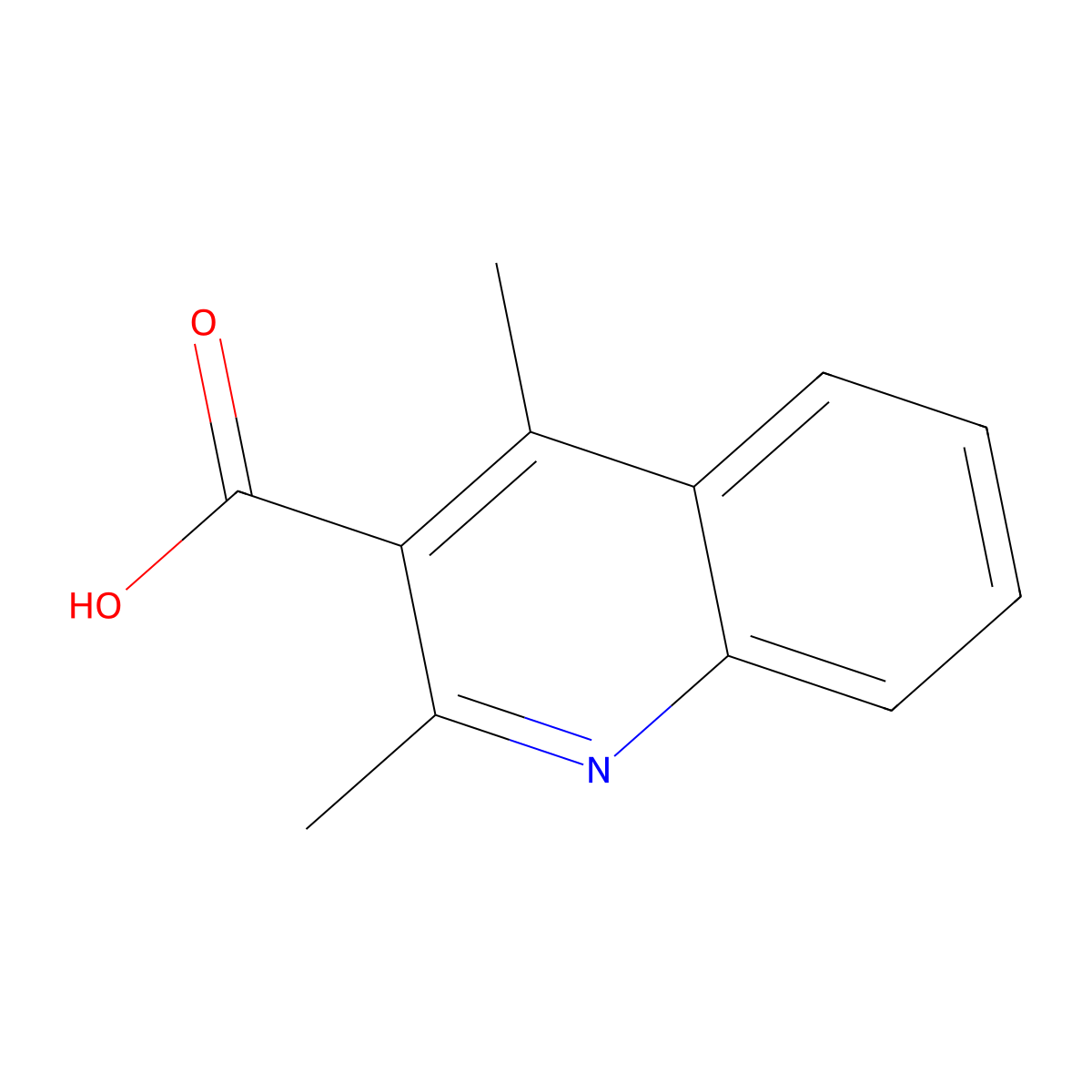 2,4-dimethylquinoline-3-carboxylic Acid molecular structure, CAS 104785-55-9