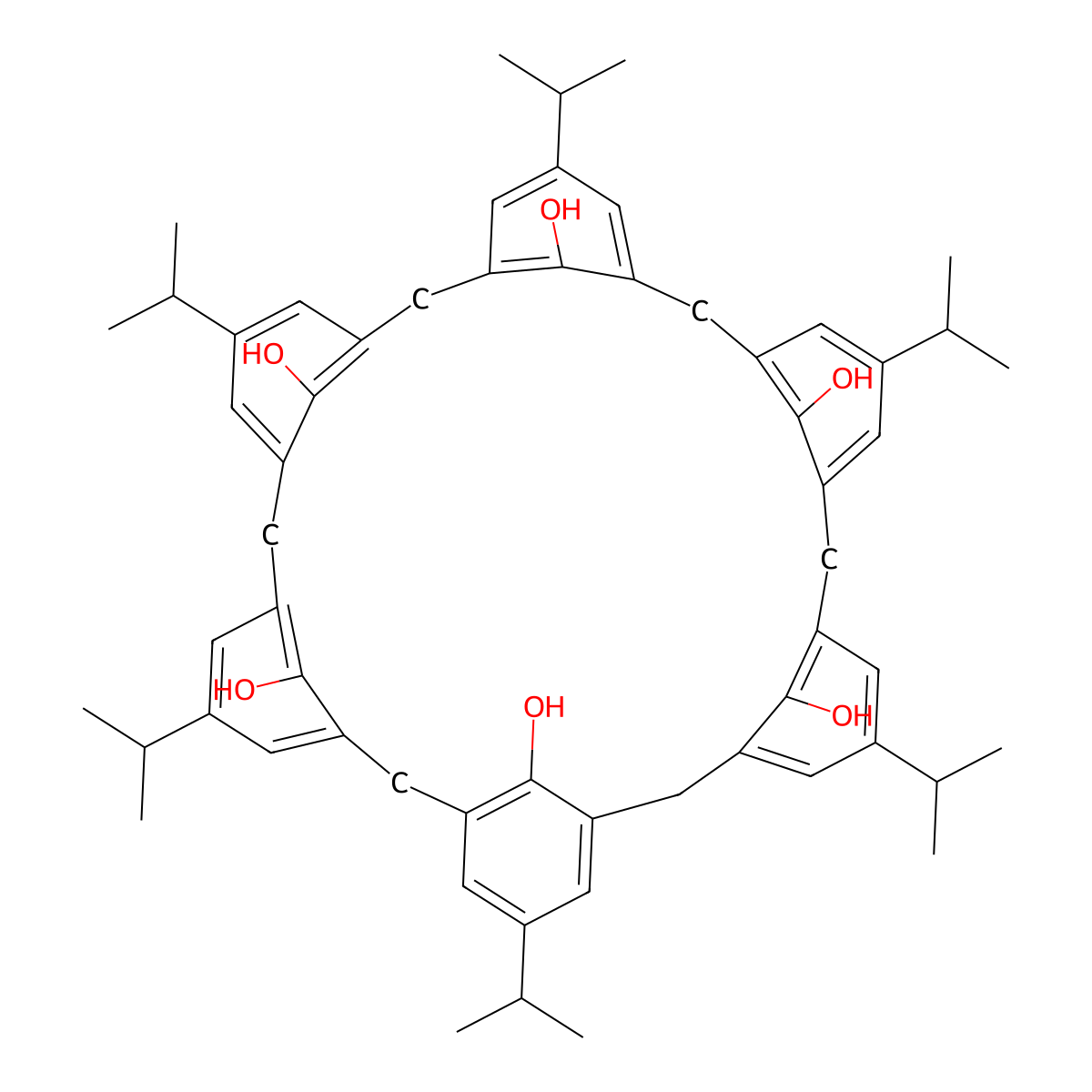p-Isopropylcalix-6-arene molecular structure, CAS 104789-79-9