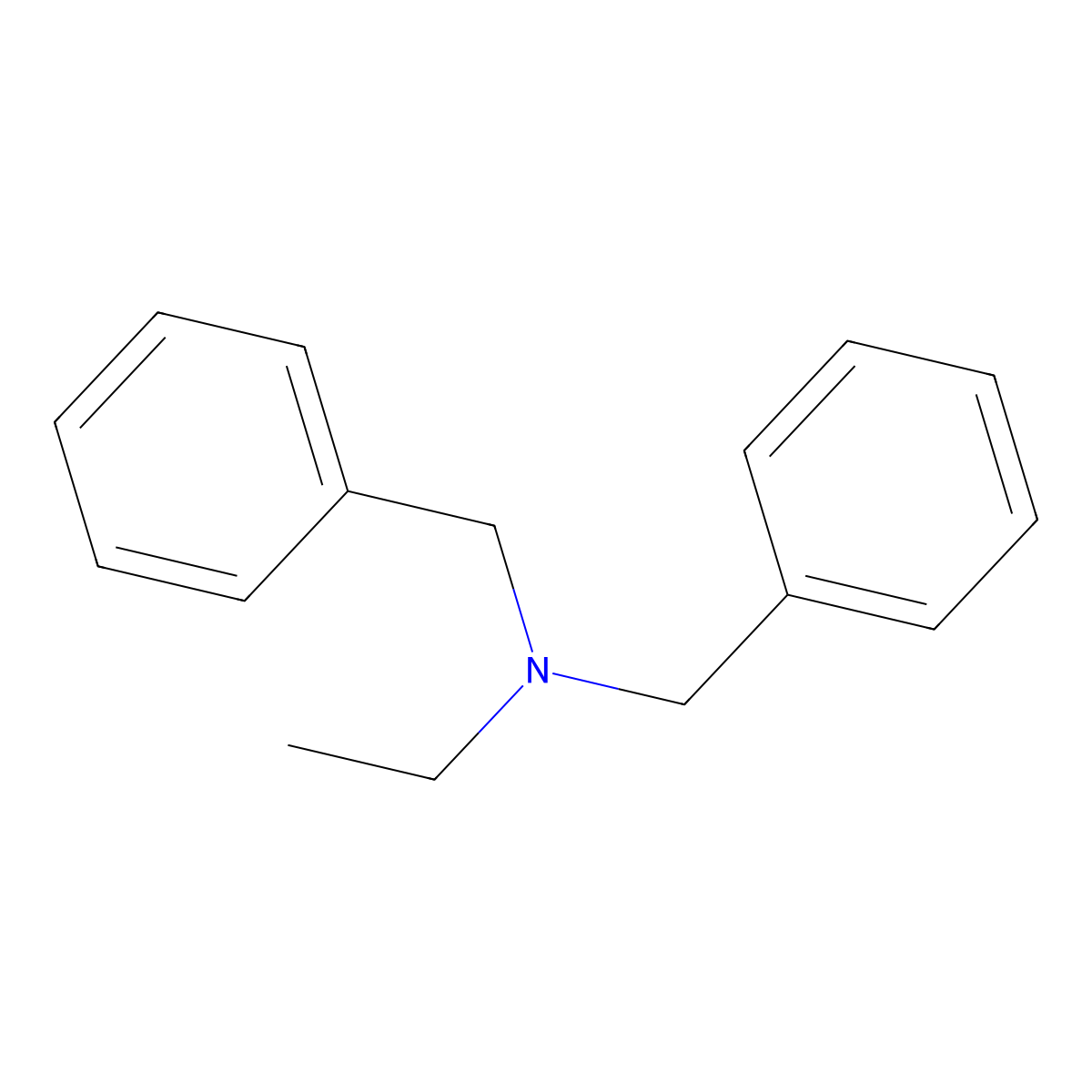 N-Ethyldibenzylamine molecular structure, CAS 10479-25-1