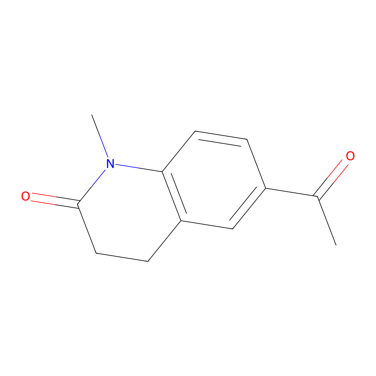 6-Acetyl-1-methyl-1,2,3,4-tetrahydroquinolin-2-one molecular structure, CAS 104793-01-3