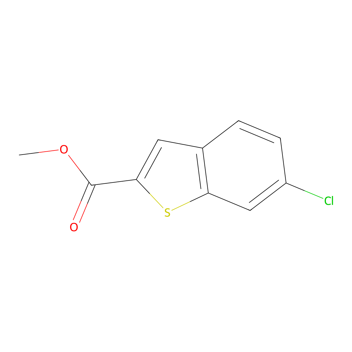 Methyl 6-chlorobenzo[b]thiophene-2-carboxylate molecular structure, CAS 104795-85-9