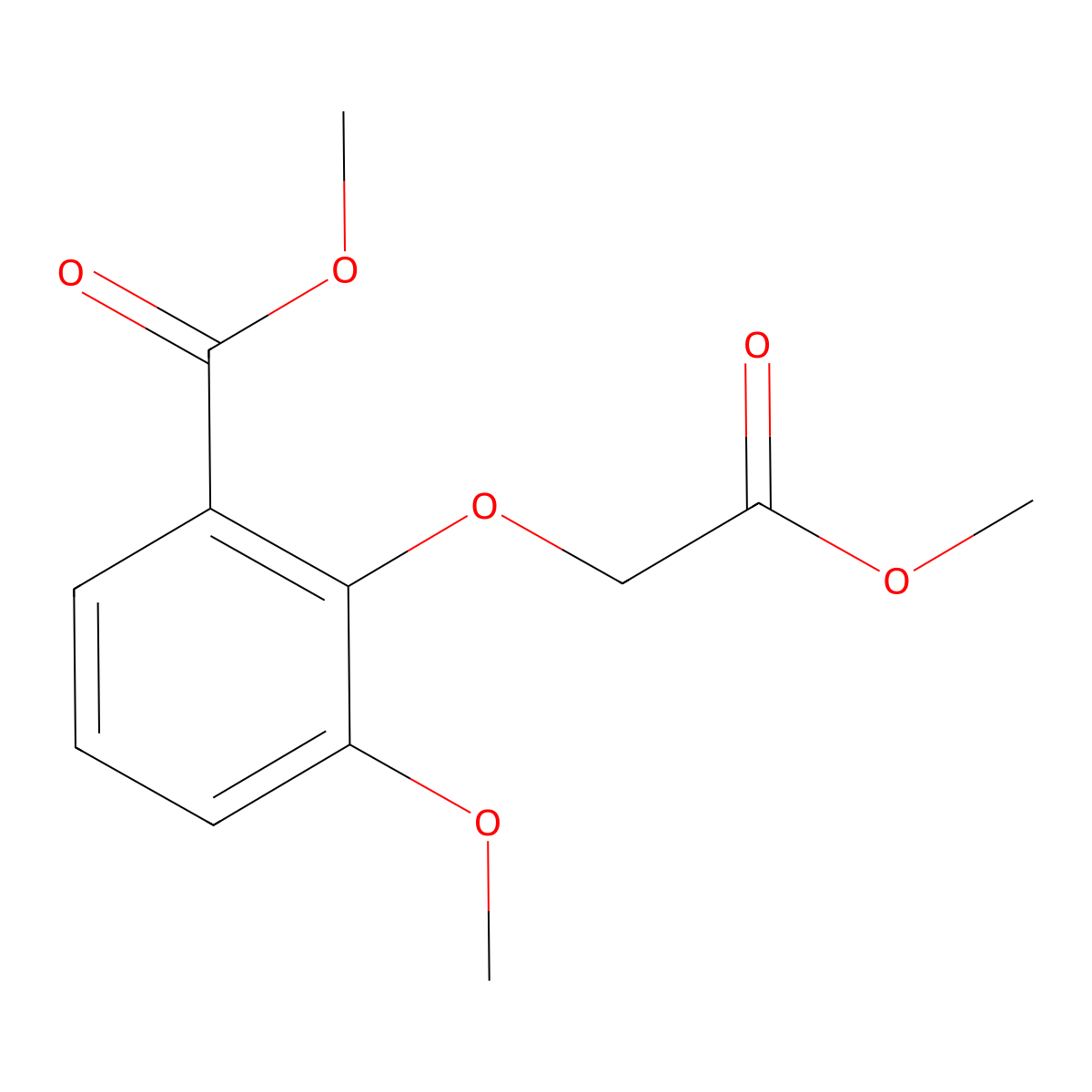 Methyl 3-methoxy-2-(2-methoxy-2-oxoethoxy)benzoate molecular structure, CAS 104796-24-9