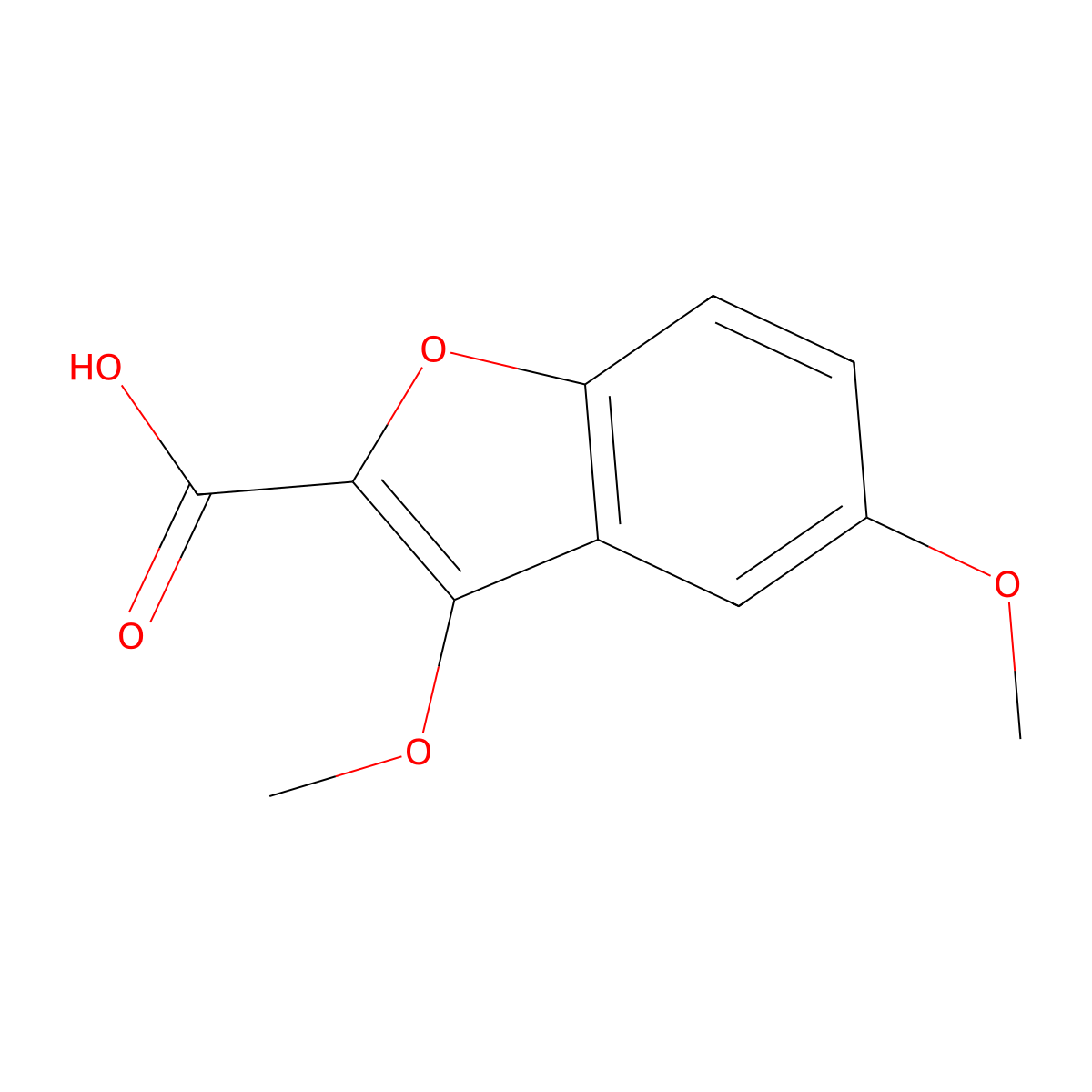 3,5-Dimethoxybenzofuran-2-carboxylic acid molecular structure, CAS 104796-30-7