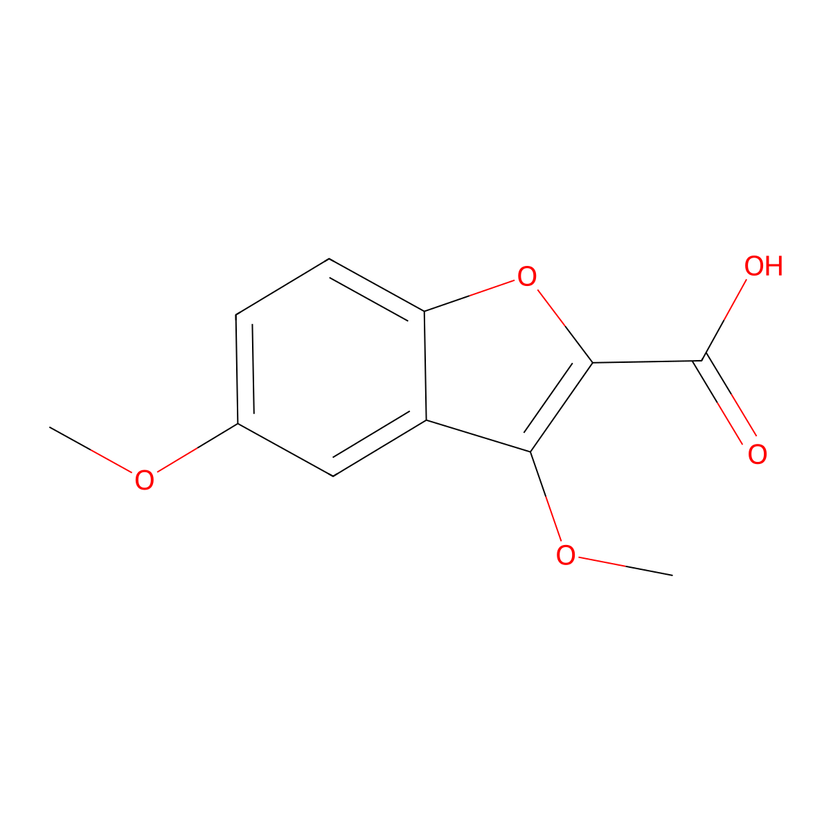 3,5-Dimethoxybenzofuran-2-carboxylic acid molecular structure, CAS 104796-30-7