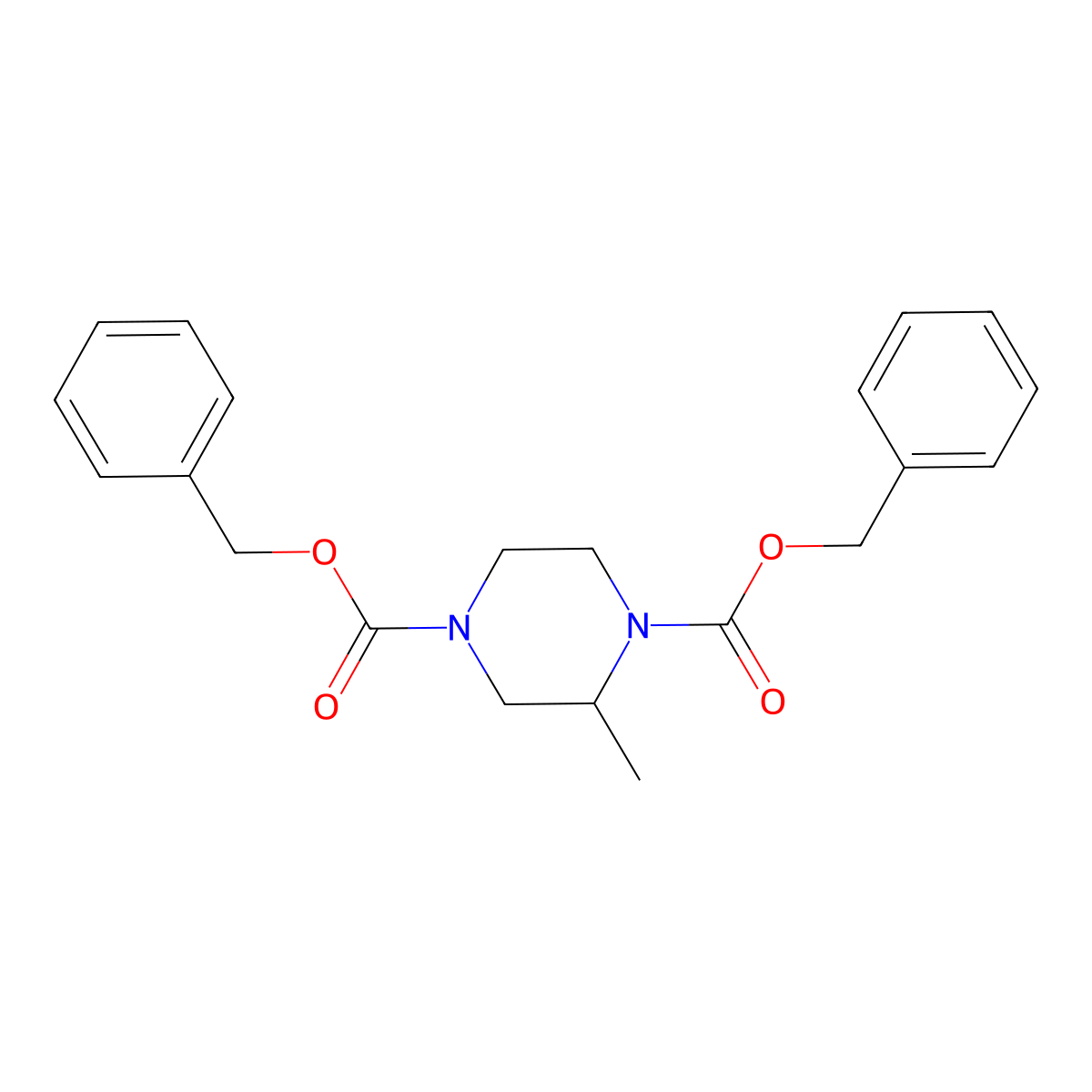 Dibenzyl (R)-2-methylpiperazine-1,4-dicarboxylate molecular structure, CAS 1047975-20-1