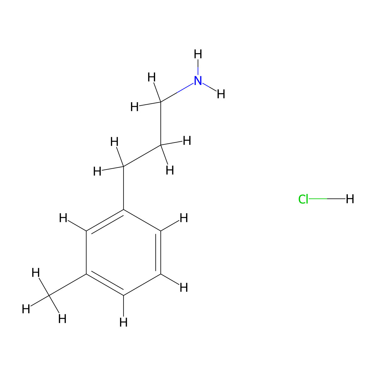 3-(3-Methylphenyl)propan-1-aminehydrochloride molecular structure, CAS 104798-09-6
