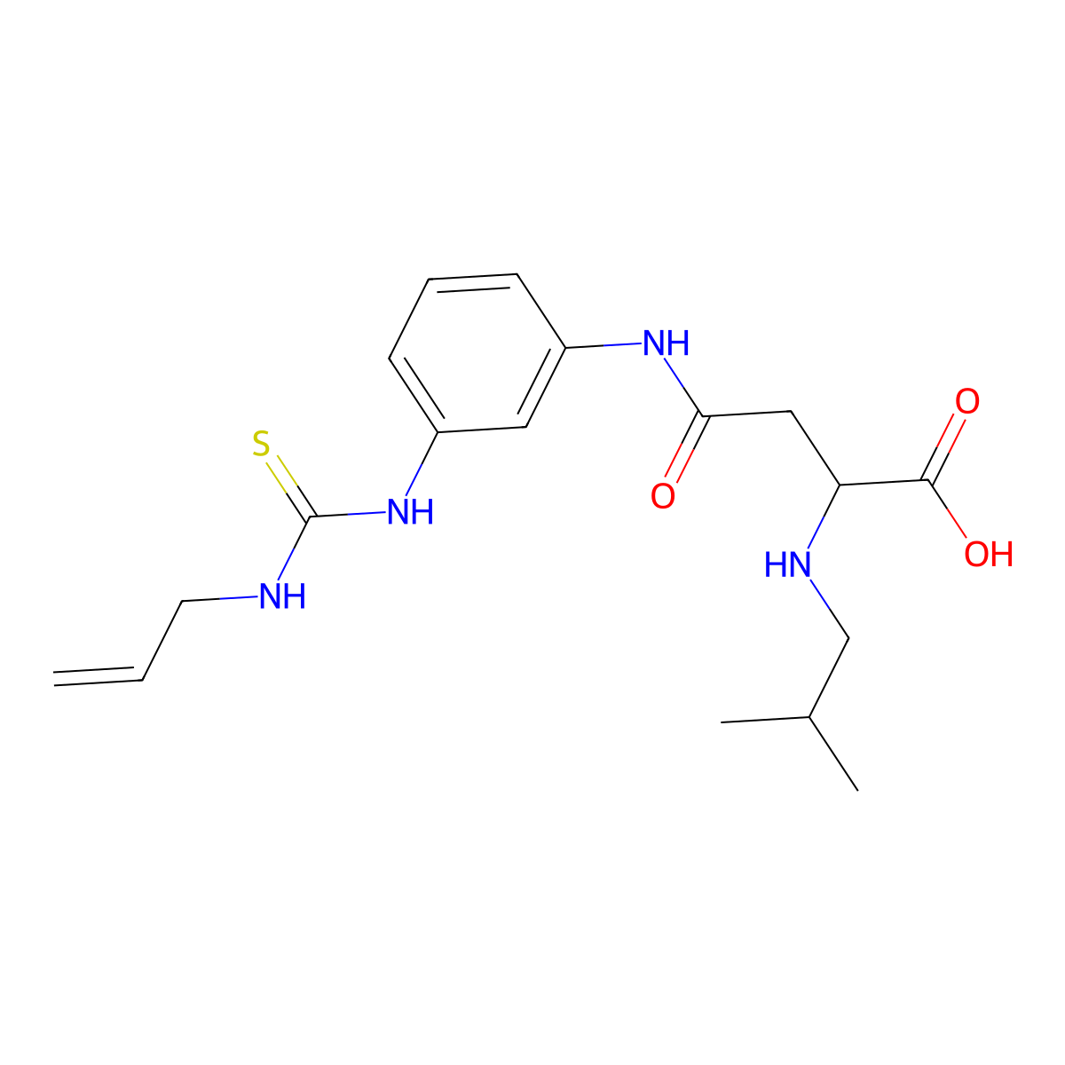 4-((3-(3-Allylthioureido)phenyl)amino)-2-(isobutylamino)-4-oxobutanoic acid molecular structure, CAS 1047981-23-6