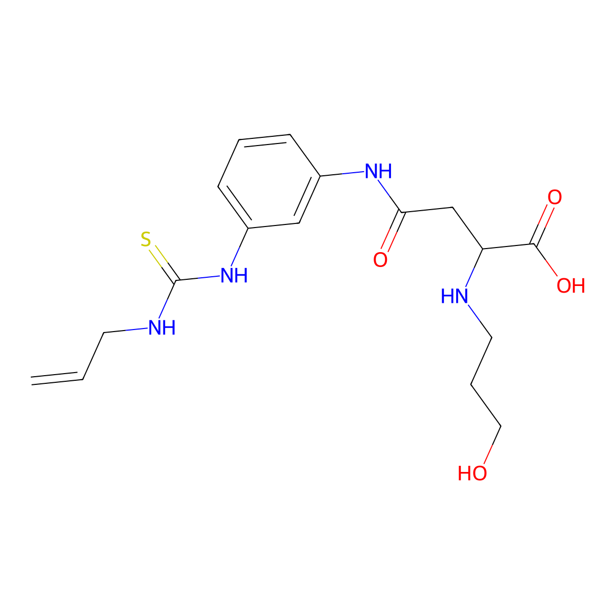 4-((3-(3-Allylthioureido)phenyl)amino)-2-((3-hydroxypropyl)amino)-4-oxobutanoic acid molecular structure, CAS 1047981-61-2