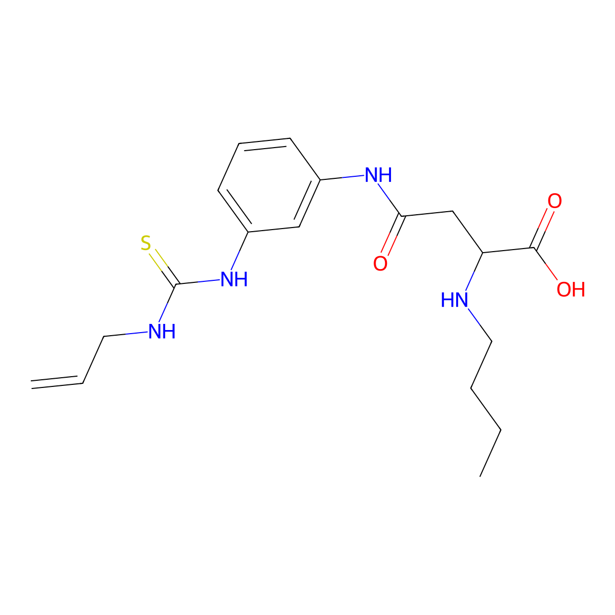 4-((3-(3-Allylthioureido)phenyl)amino)-2-(butylamino)-4-oxobutanoic acid molecular structure, CAS 1047981-68-9