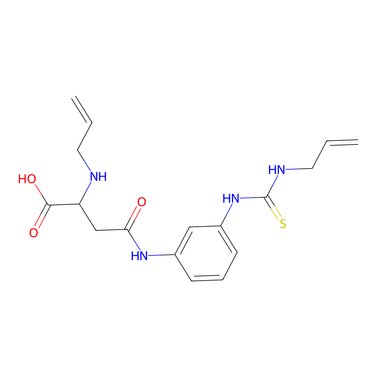 2-(Allylamino)-4-((3-(3-allylthioureido)phenyl)amino)-4-oxobutanoic acid molecular structure, CAS 1047981-76-9