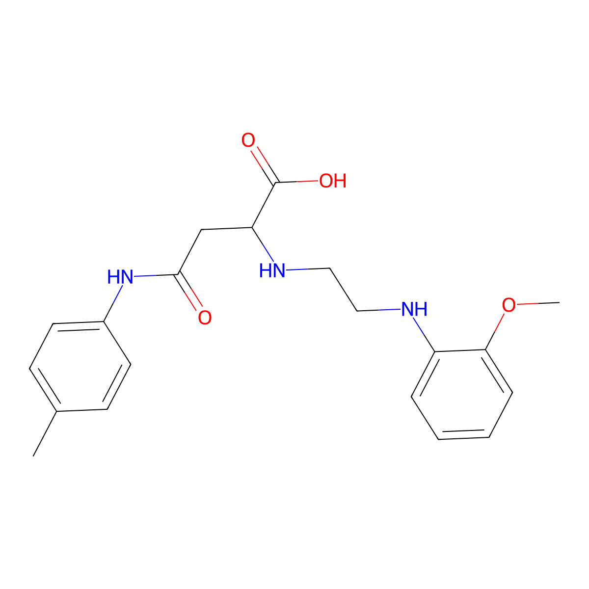 2-({2-[(2-Methoxyphenyl)amino]ethyl}amino)-3-[(4-methylphenyl)carbamoyl]propanoic acid molecular structure, CAS 1047982-74-0