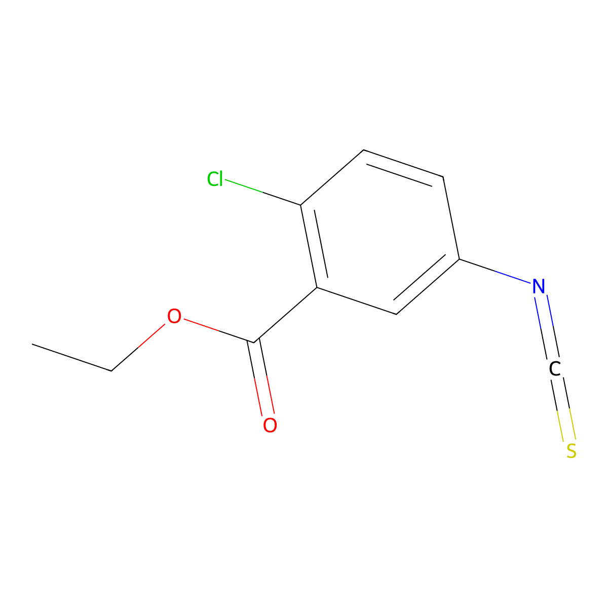 Ethyl 2-chloro-5-isothiocyanatobenzoate molecular structure, CAS 104799-05-5
