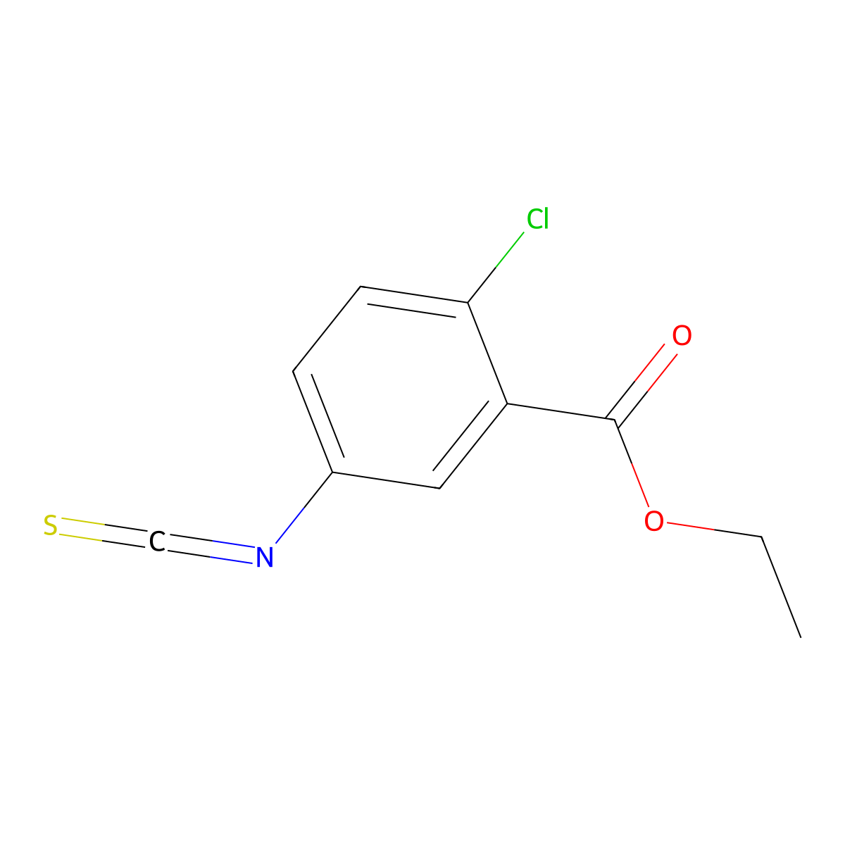 Ethyl 2-chloro-5-isothiocyanatobenzoate molecular structure, CAS 104799-05-5
