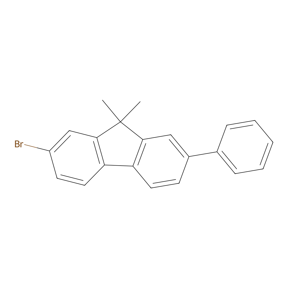 2-Bromo-9,9-dimethyl-7-phenyl-9H-fluorene molecular structure, CAS 1047992-04-0